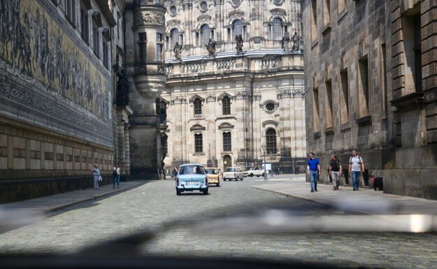 Trabi-Touren durch die historische Dresdner Innenstadt